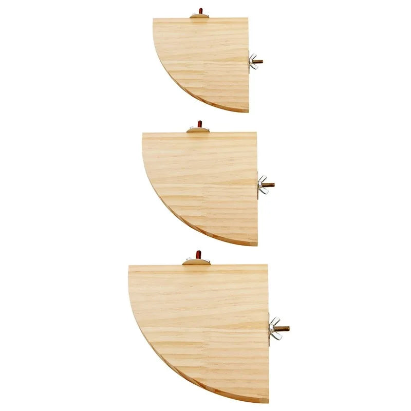 ⭐ Natural Wooden Parrot Perch Platform