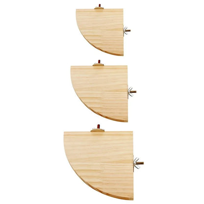⭐ Natural Wooden Parrot Perch Platform