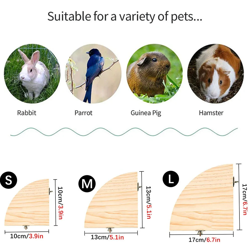 ⭐ Natural Wooden Parrot Perch Platform