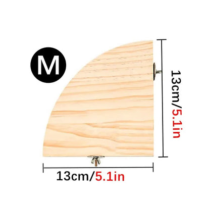 ⭐ Natural Wooden Parrot Perch Platform