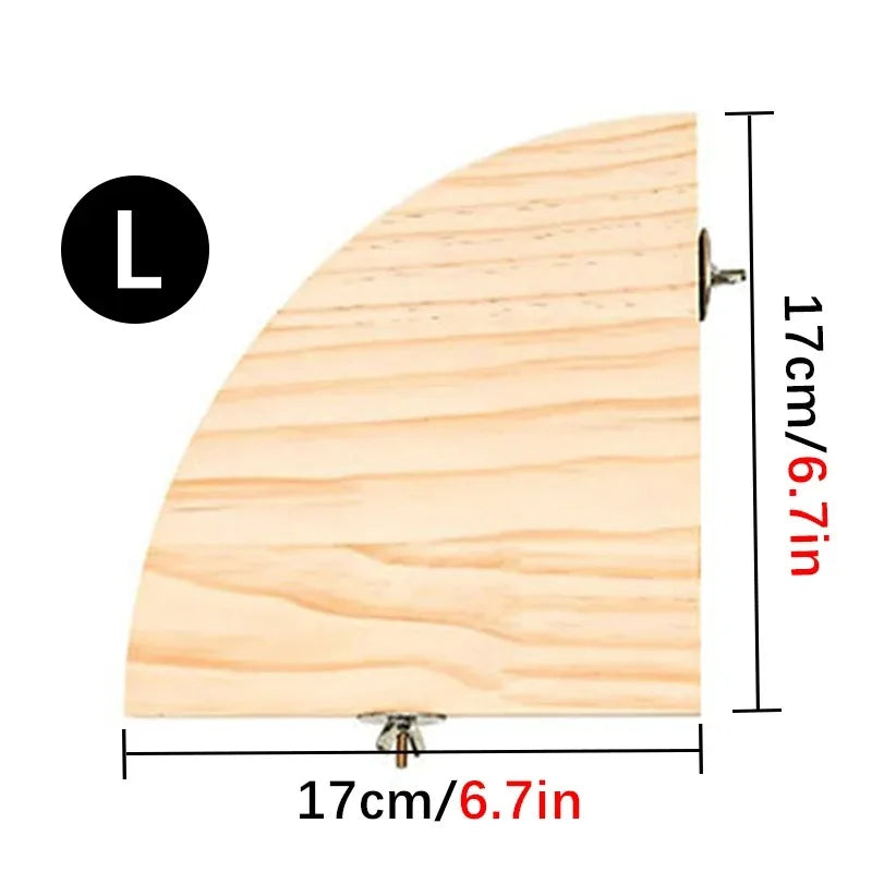 ⭐ Natural Wooden Parrot Perch Platform