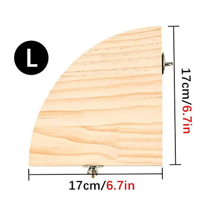 ⭐ Natural Wooden Parrot Perch Platform